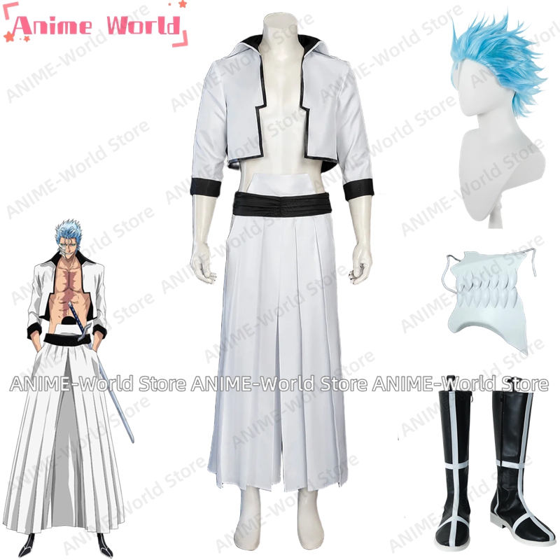 Anime Cosplay Mask - 《Custom Size》Anime Grimmjow Jaegerjaquez Cosplay Costume