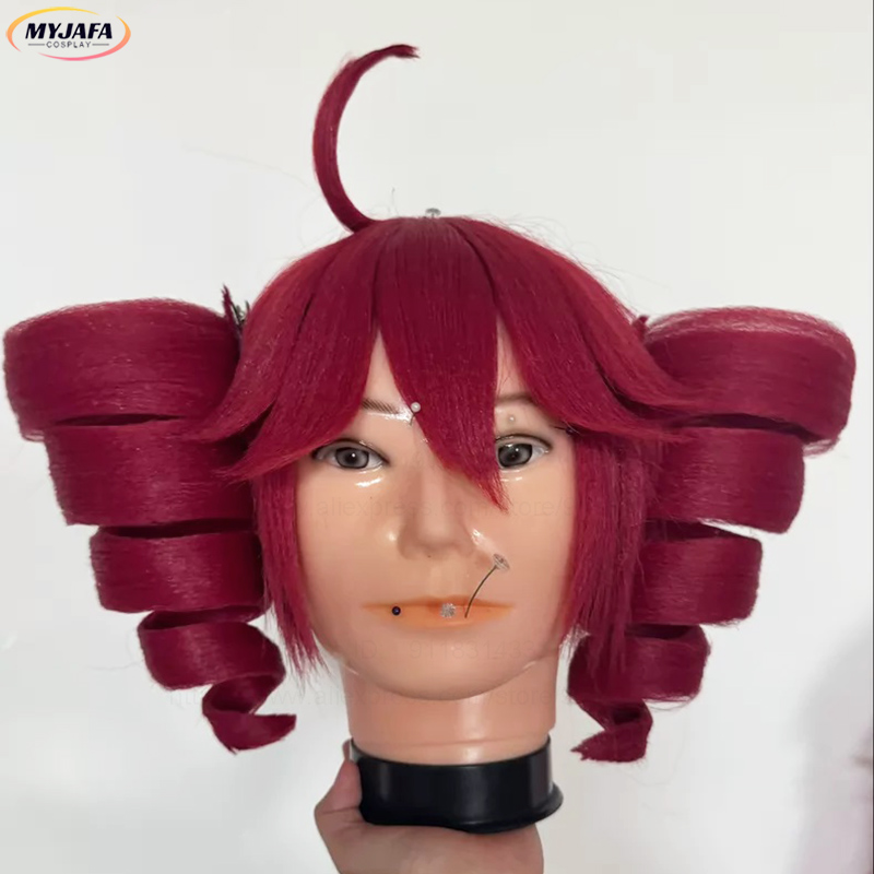 Anime Cosplay With Red Hair - Anime Kasane Teto Cosplay Wig Cute