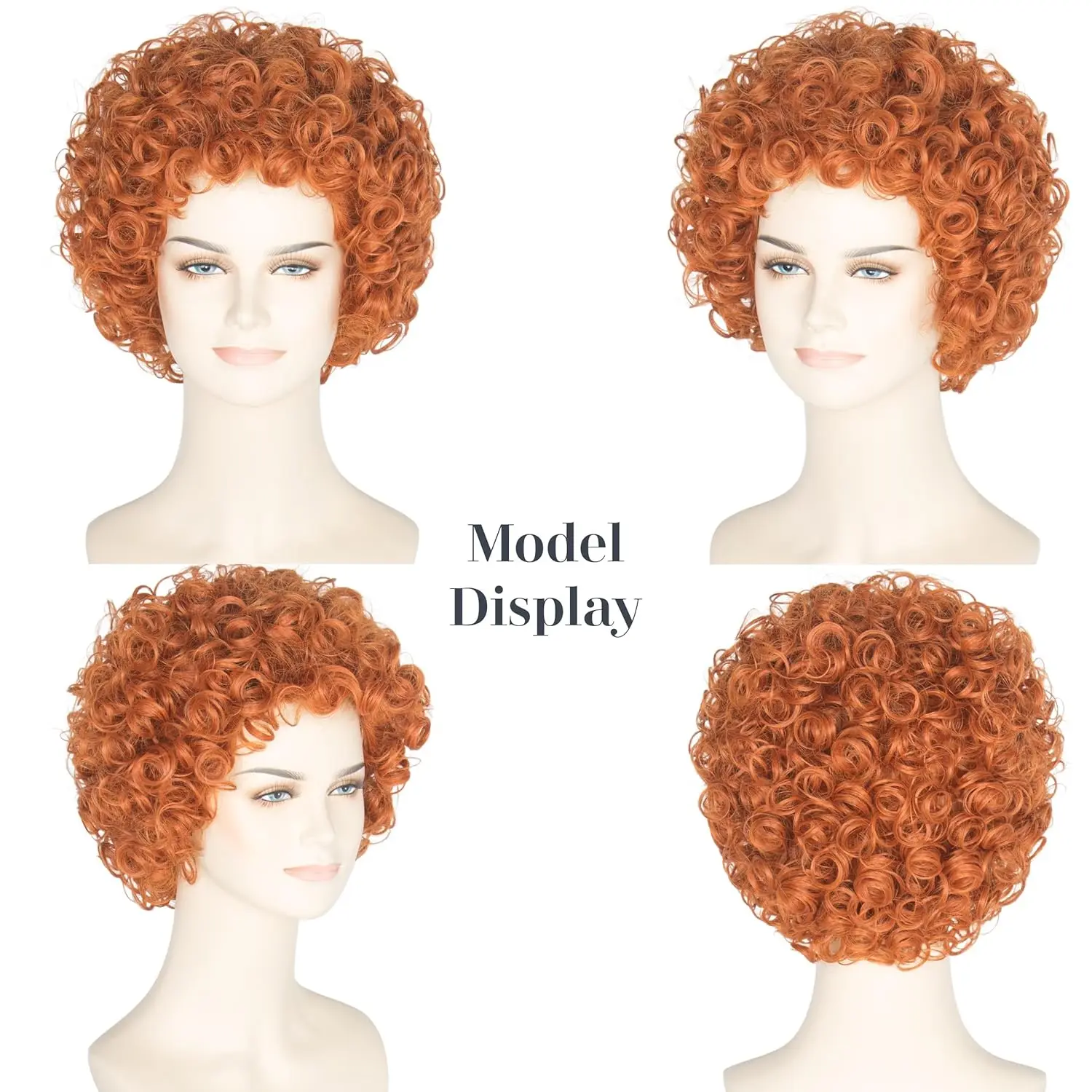 Women Short Curly Red Brown Ha - Anime Cosplay With Red Hair review and price