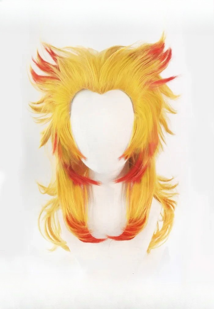 Rengoku Kyoujurou Wig Kimetsu  - Anime Cosplay With Red Hair review and price