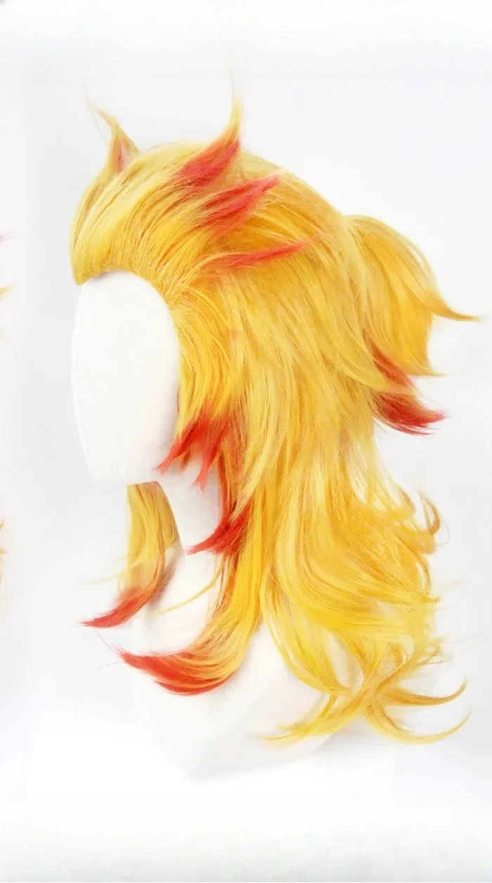 Rengoku Kyoujurou Wig Kimetsu  - Anime Cosplay With Red Hair review and price