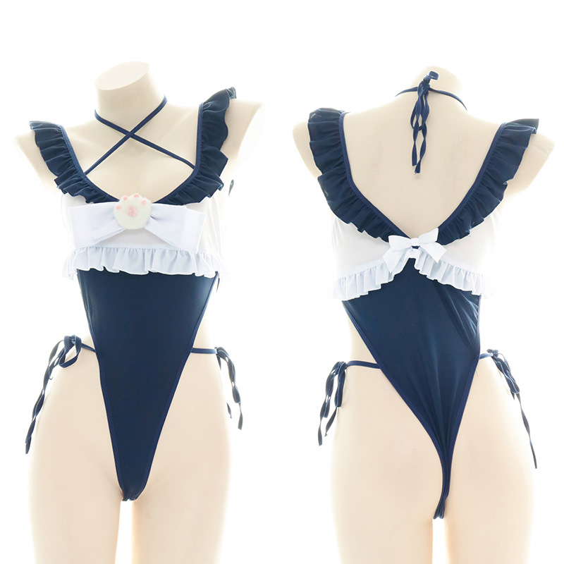 Cute Ruffled Edge One Piece Sw - Anime Cosplay Bikini review and price