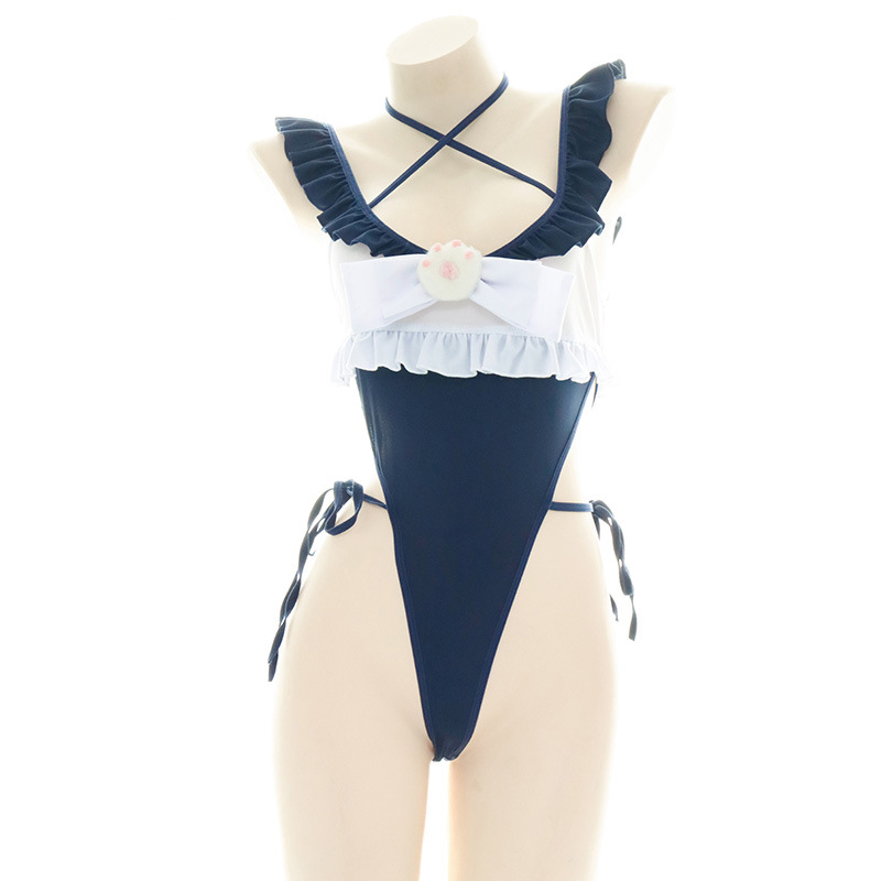 Cute Ruffled Edge One Piece Sw - Anime Cosplay Bikini review and price