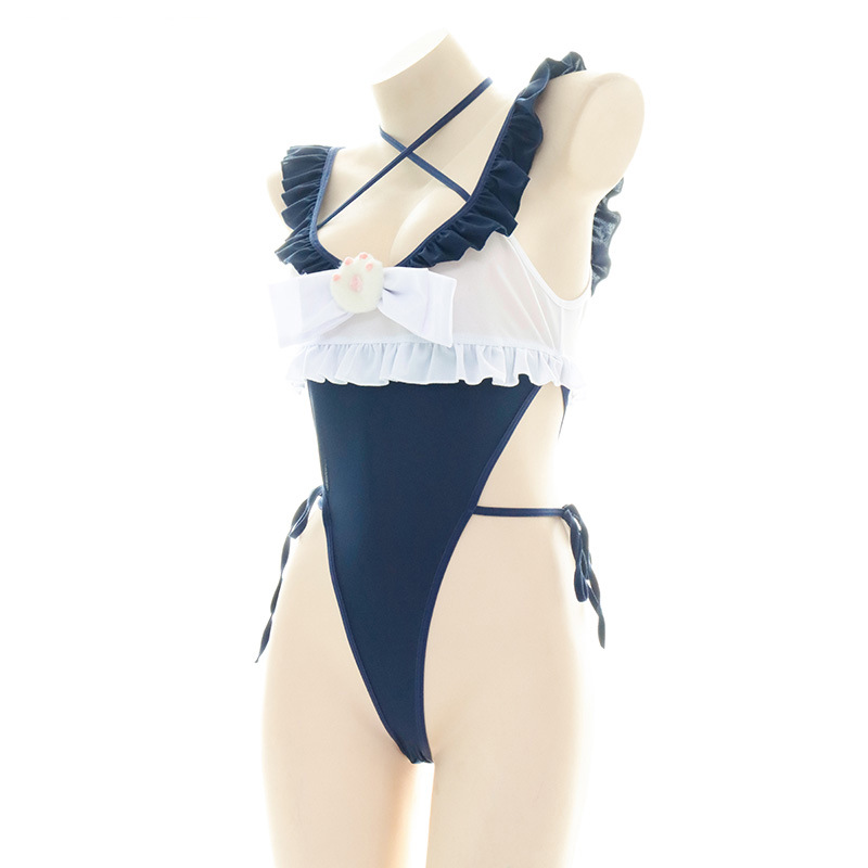 Cute Ruffled Edge One Piece Sw - Anime Cosplay Bikini review and price