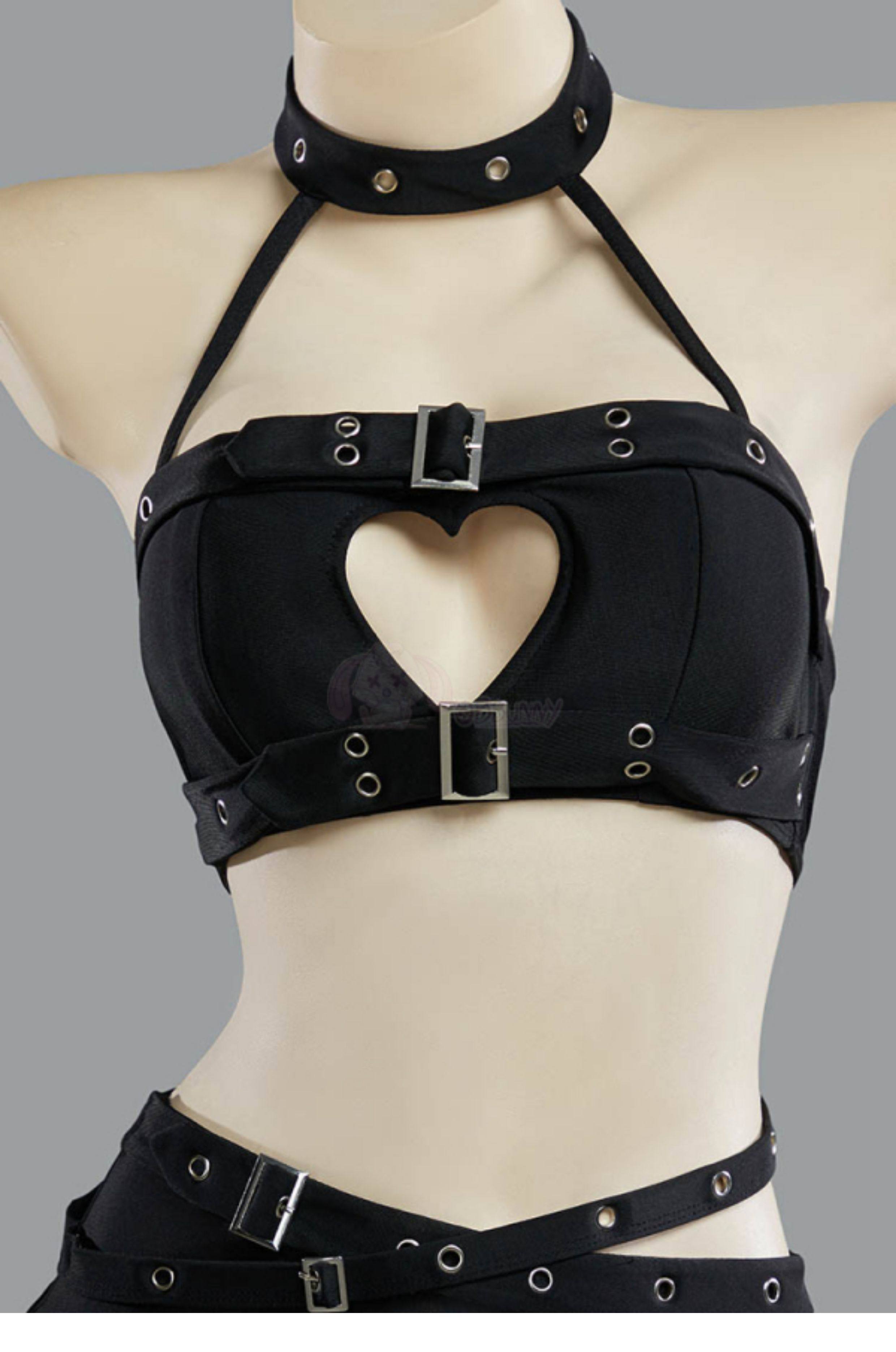 Gothic Punk Heart Hollow Halte - Anime Cosplay Bikini review and price